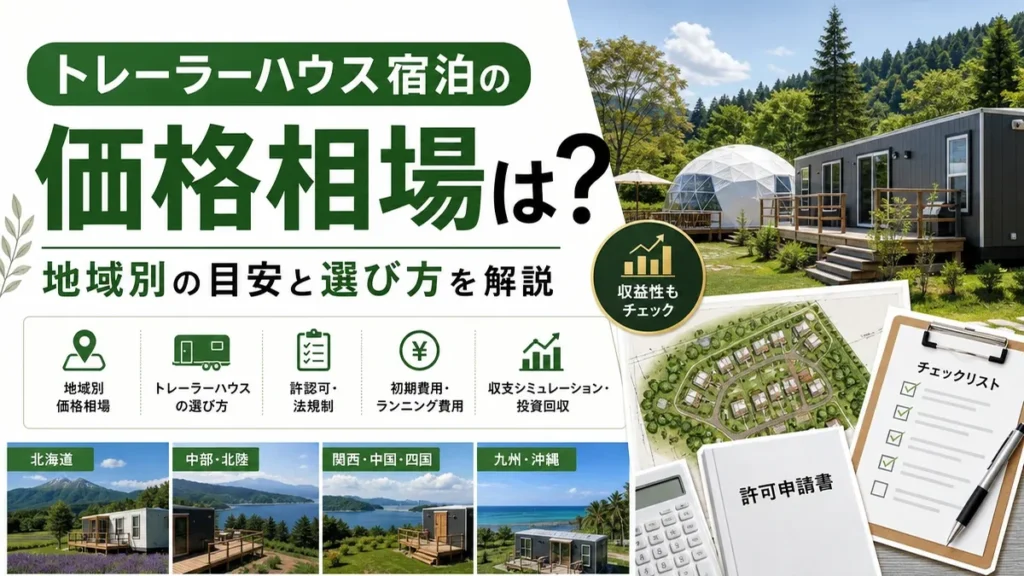 トレーラーハウス宿泊の価格相場は？地域別の目安と選び方を解説