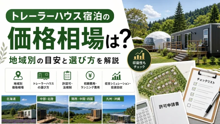 トレーラーハウス宿泊の価格相場は？地域別の目安と選び方を解説